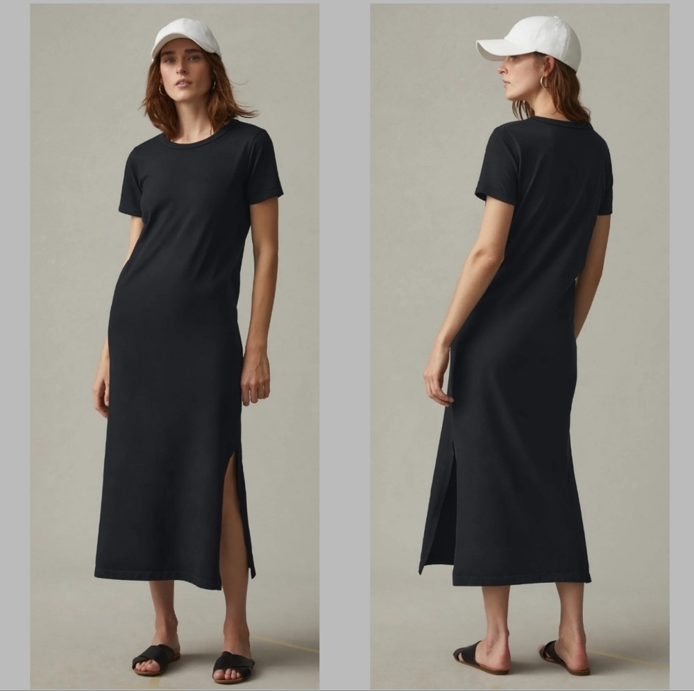 AMERICAN GIANT MIDI TEE DRESS IN TEAL